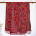 Retro etniline stiil imitatsioon ka&scaron;miir populaarne k&otilde;rgekvaliteediline atmosf&auml;&auml;r žakaarmustriline ka&scaron;up&auml;hkli sall mitmek&uuml;lgne sall 200x65cm punane