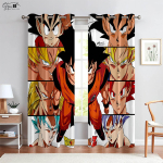 2 t&uuml;kki anime multika prindiga kardinad pol&uuml;esterkiud masinpestavad magamistuba kabinet lastetuba dekoratiivkardinad W50xH130(CM)x2PCS&Rod pocket