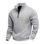 Suur suurus S&uuml;gis/Talv fliisvoodriga poollukuga pullover &Uuml;hev&auml;rviline vabaaja kapuutsiga dressipluus meestele XXXL helehall v&auml;rv