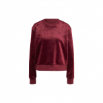 Adidas Originals Premium Essentials Samet &Uuml;hev&auml;rviline L&otilde;tv Pikkade Varrukatega &Uuml;mmarguse Kaelusega Dressipluus Naiste Dressipluus Lilla IL5745 S