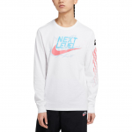 Nike Lpl Kirjatr&uuml;kiga &Uuml;mmarguse Kaelusega Pikkade Varrukate T-s&auml;rk Meeste Topid Valge DA5004-100 XXXL