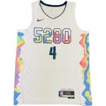 Nike X NBA koost&ouml;&ouml; Russell Westbrook Denver Nuggets 2024/2025 Hooaeg City Edition S&auml;rgita Korvpalli T-s&auml;rk Meeste s&auml;rgid FQ4374-100 S
