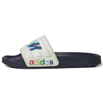 Adidas Neo Adilette Du&scaron;isandaalid Kirjaga L&ouml;&ouml;gikindel Hingav Nahast Spleissimine Libisemisvastane Kiirkuivav Sandaalid Unisex Sandaalid Valge HQ3654 36⅔