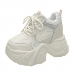 Mood 9,5 cm k&otilde;rge platvormiga naiste s&auml;delevad tossud Uued s&uuml;gisesed paksu tallaga vabaaja isa robustsed kingad Naiste spordi- ja k&otilde;ndimiskingad Zapatos Mujer 39 must