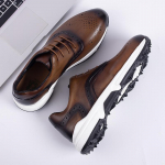 Moodsad Retro Meeste Ehtsa Nahast Brogues Oxford Libisemiskindlad Meeste Vabaaja Tossud Spordijalatsid Bullock Nikerdustega Kohtinguks Meeste Kingad 6 pruun