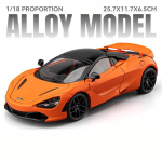 1/18 McLaren 720S Sulamist Radas&otilde;iduauto Mudel Diecasts Metallist Sportauto S&otilde;idukid Mudel Simulatsioon Heli Valgus Kogu Kogumine Laste M&auml;nguasjad Kingitus oranž