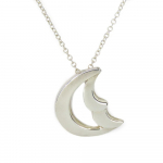 Used TIFFANY&Co. Necklace Crescent moon Paloma Picasso Silver925 3g Silver Accessories