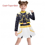 T&uuml;drukute Kpop Zoey Cosplay Kost&uuml;&uuml;m Lastele Fantaasia Piduriietus K-Pop Deemonik&uuml;tid Rumi Kost&uuml;&uuml;m Idol Mira Cosplay Halloween Karnevali Riietus 130 size
