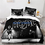 Kodutekstiil 3D AC&DC Rockb&auml;ndi tekikoti komplekt 3D-tr&uuml;kiga tekkikate voodipesu poistele t&uuml;drukutele voodipesukomplektid magamistoa dekoor EU Single 140x200cm