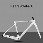 BXT-135 Gravelratta raam s&uuml;sinikkiust 700C/27.5er ketaspidur s&uuml;sinikkiust gravel jalgratta raamikomplekt BXT Pearl White Matte-52 valge