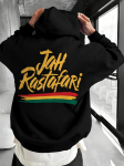 Meeste Punane Rasta Juuda L&otilde;vi Prindiga Kapuutsiga Dressipluus - Jah Rastafari Reggae Graafiline Pullover Rohelise/Kollase/Kuldse Kirjaga L brown