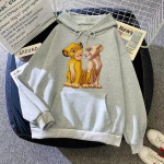 Multikas L&otilde;vikuningas Simba Graafiline Tr&uuml;kitud Kapuutsiga Sviiter S&uuml;gisene Mood Kawaii Pullover Topp Meeste Vabaaja Pikkade Varrukatega Paarisdress S