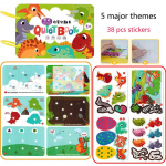 Montessori Beebi h&otilde;ivatud raamat Minu esimene vaikne raamat Kleebi Alusharidus M&auml;nguasi Lastele Sobivad m&auml;nguasjad lastele 1 2 3 aastat