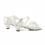 Naiste pehme tallaga tantsukingad Valged siidkingad Daamide moodne tango tantsimine Naiste Ladina kingad Salsa sandaalid Keskmise kontsaga 3CM/4CM 40