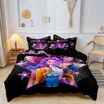 Kpop Deemonik&uuml;tid Huntrix Voodipesukomplekt &Uuml;heinimese Twin T&auml;is Queen King Suuruses Voodikomplekt T&auml;iskasvanute Magamistoakomplektid Anime VoodiTekikate US Twin-173x219cm&set
