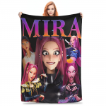 Mira Kpop Deemonik&uuml;tid Flanelltekk Talv Pehme Visketekk Lastele V&auml;ljas Kohev Voodikate Diivanvoodi Kate 100x120cm must