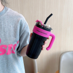 860ML Roostevabast Terasest Termospudel Suure Mahutavusega Kohvitass Sport Isoleeritud Tass Kaasaskantav Termos Vaakumkolbid Auto Termokruus 860ML