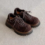 Mitmek&uuml;lgsed Suure Peaga Kingad, Naiste Paksude Taldadega K&otilde;rgust Suurendavad Retro Kingad, Vabaaja Kingad 35 pruun