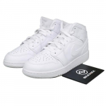 Air Jordan 1 Mid GS Triple White 2023 554725-136 EU 36 valge