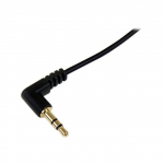 STARTECH&Otilde;huke helikaabel Mini-Jack 3,5 mm kuni Mini-Jack 3,5 mm 90-kraadise nurga all painutatud 1,8 m - M/M