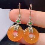 Hiina stiilis uued peened rippuvad k&otilde;rvar&otilde;ngad, loomingulised vintage kollase jade kaltsedooni k&otilde;rvar&otilde;ngad naistele, peened ehted