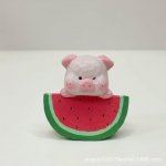 Puidust K&auml;sit&ouml;&ouml;na Valmistatud Puul&otilde;ikekujud Kontori Lauapealne Kaunistus, Auto Rippuv Kaunistus, Loominguline S&uuml;nnip&auml;evakingitus 7cm melon