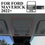 Carbon fiber style roof reading light control panel trim for Ford Maverick +