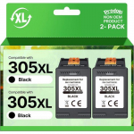 Cartouche d'encre - SWAPY - 305 XL Noir - Pack de 2 - Compatible HP DeskJet et ENVY