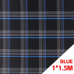 (1 X1.5M Ruuduline Kangast Istmekate Riie Auto Siseviimistluse Muutmiseks MK7 VW Golf GTI MK1-K2 T1 T2 T3.jne jaoks Blue(1 x 1.5m)
