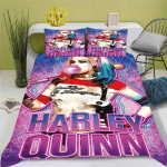 Animatsioonifilmi Joker Tekikott Padjap&uuml;&uuml;r 2/3 tk H-Harley Quinn Voodipesukomplekt T&auml;iskasvanud Poiss T&uuml;druk Magamistoa Kaunistus &Uuml;heinimese Kaheinimese 100x135cm-2pcs