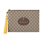 GUCCI Neo Vintage metallikv&auml;rvi tiigripeaga l&otilde;uendi ja nahast sidurikott unisex paaridele, eebenipuu/pruun/kollane One Size-Gift Set(Basic Set+Box+Shopping Bag) pruun/eebenmust