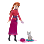 Mattel Disney Frozen Arendelle'i Loomad Anna ja Hunt Nukumaja M&auml;ngimiseks Vanus 3 ja JFG17 Kost&uuml;meerimism&auml;ng, &Uuml;les, Punane, pink