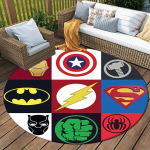1 tk Marvel Avengers Superkangelased &Uuml;mmargune Vaip Mittek libisev, Masinpestav Pol&uuml;estervaip Elutoa ja Magamistoa Kaunistuseks 120cm
