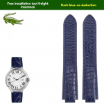 Krokodillinahast kellarihm Cartier sinisele balloonile WSBB0025 W69012Z4 14-8mm 16-8mm 18-11mm 20-12mm 22-14mm kumer kellarihm 14.8mm