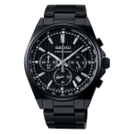 Seiko Selection S-seeria Kvarts Kronograaf Must Patareitoitega Meeste K&auml;ekell, SBTR037,