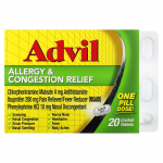 Advil, allergia ja ninakinnisuse leevendaja, 20 kaetud tabletti