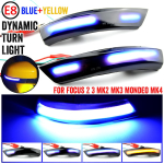 Ford Focus 2 MK2 Focus 3 MK3 3.5 jaoks Mondeo MK4 jaoks EL D&uuml;naamiline suunatule tulelatern K&uuml;lgpeegli indikaator J&auml;rjestikune suunatule lamp black