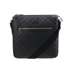 Gucci Vintage Logo Reljeefne Nahast Messenger Bag Meeste kotid Must 406408-CWCBN-1000 Basic Set (Bag+Dust Bag)