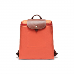 Longchamp Le Pliage &uuml;hev&auml;rviline t&otilde;mblukuga reljeefse logoga kl&otilde;psuga l&otilde;uendiseljakott naistele, oranž 1699089P85 Orange