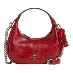 Coach Carmen 20 Logo T&otilde;mblukuga Nahast &Otilde;la- v&otilde;i Crossbody K&auml;ekott V&auml;ike Naiste k&auml;ekotid Punane CW036-SVRD Basic Set (Bag+Dust Bag)