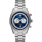 Emporio Armani Racer Blue Roostevabast Terasest Meeste Kvarts Kronograaf AR11676 sinine