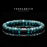 YOUNG&RICH Poseidoni Lepinguga K&auml;ev&otilde;ru, Sinised 6 mm Imporditud T&scaron;ehhi Helmed, Unisex K&otilde;rge Kvaliteediga Vintage Ehted 21cm sinine