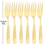 6 tk Lauan&otilde;ud Roostevabast Terasest &Otilde;htus&ouml;&ouml;giks Puuviljahargid V&auml;rvilised Koogihargid Pika K&auml;epidemega Teelusikad Komplekt Hotelli Peo jaoks