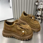 Platvormkingad S&uuml;gis Uued Suede &Uuml;mar Varvas Paelkinnitusega Eest Libisemisvastased Kulumiskindlad Keskmise Kontsaga Madalad Kingad 40