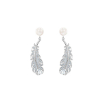 Swarovski Nice l&auml;bistatud roodiumiga kaetud k&otilde;rvar&otilde;ngad P&auml;rl Sulg Naiste k&otilde;rvar&otilde;ngad 5496052 Box (Random Color)