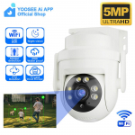 YOOSEE Ai APP V&auml;livalvekaamera HD 5MP Wifi Kaamera PTZ Mobiilne J&auml;lgimine IP CCTV &Ouml;&ouml;n&auml;gemine Kahesuunaline Intercom Samrt Kaamera Camera