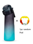 1 tk 650 ml maitsestatud veepudel juhusliku 1 maitsepodiga Air Water Bottle matt must Air telkimine Sport Fitness tass 0.65L gradient must v&auml;rv