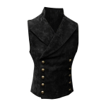 Meeste vest Retro krae &Uuml;hev&auml;rviline n&ouml;&ouml;biga vest Vabaaja Slim Fit Gilet Homme vestid Peigmeestele Meeste mood Meeste vest XXXL must
