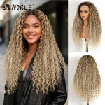 &Scaron;ikk S&uuml;nteetiline Pitsifront Parukas 26 tolli13x6 Krussis Parukas Ombre Platinum Blonde Parukad Naistele Kaks salku Kanna ja Mine Liimivabad Parukad (as the picture,180%&26inches&13*6) black