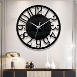 Minimalistlik l&auml;bipaistev araabia numbritega seinakell sobib elutubadesse, magamistubadesse, k&ouml;&ouml;kidesse, kontoritesse ja p&uuml;hadekaunistusteks (black,12 inch) must